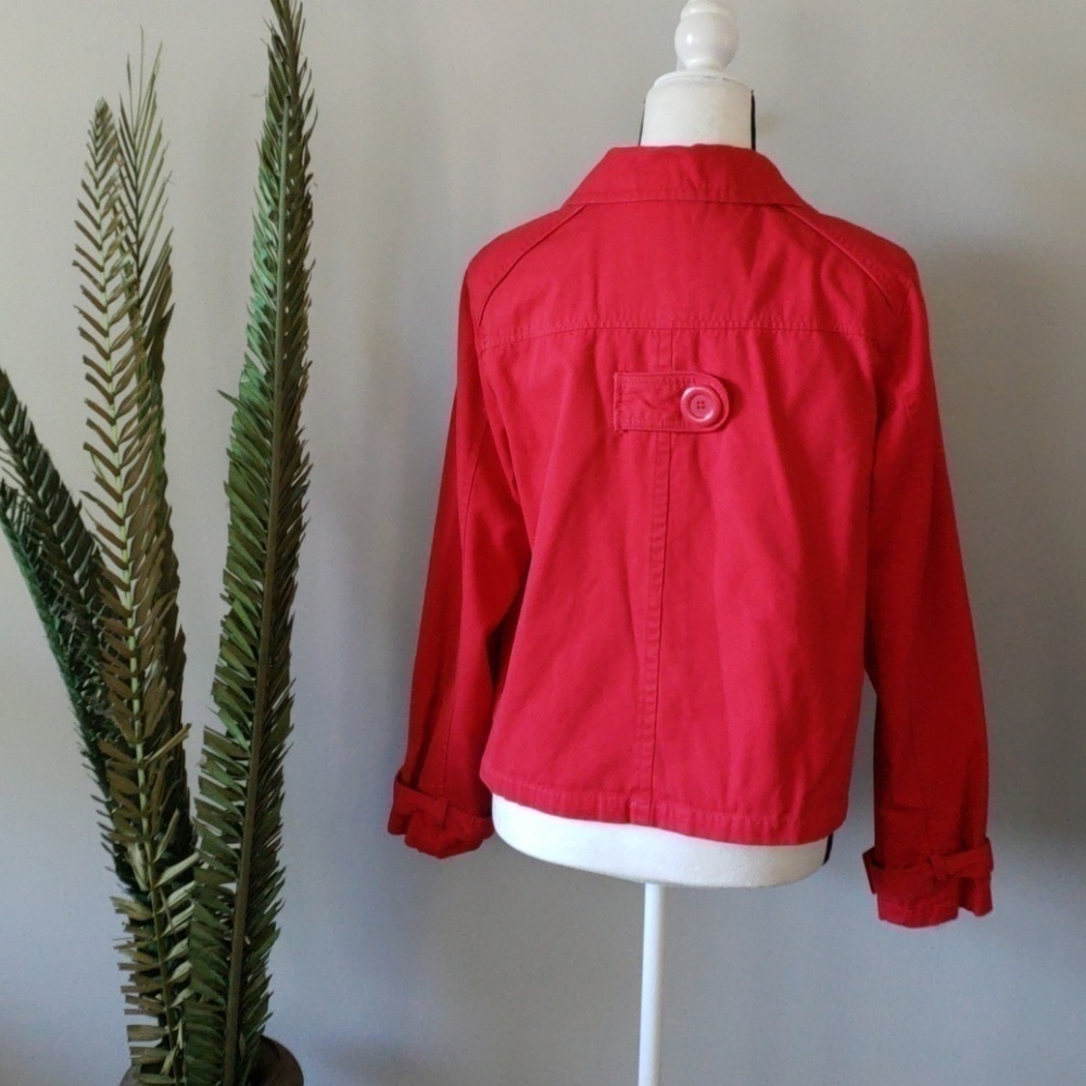 No Boundaries red long sleeve cropped jacket - Picture 2 of 2
